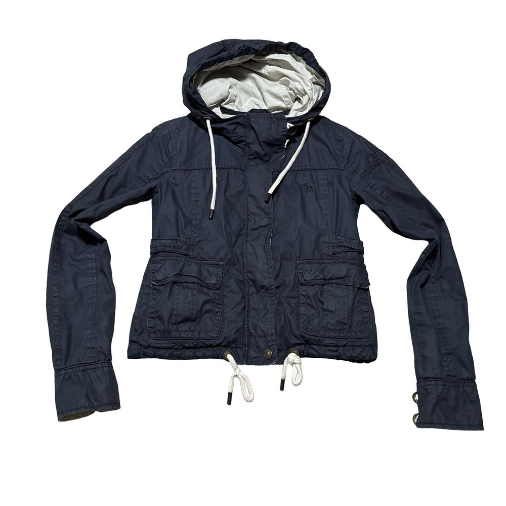 Abercrombie & Fitch Women's Hooded Field Military Jacket Size XS 17 x 20